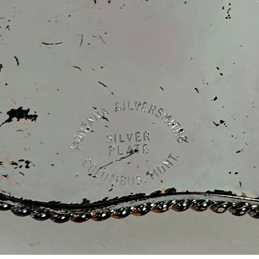 Montana Silversmiths Silver Plate Eagle Floral Engraved Western Belt Buckle